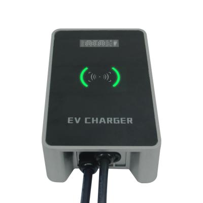 China wallobx smart cable length 7kw 4m black gbt type2 ev charger for sale