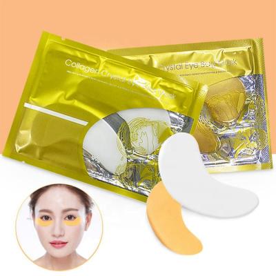 China Hot Sale Anti-Wrinkle and Dark Aging Corrector Gold Hydrogel Collagen Circle Eye Mask Anti-Puffiness Crystal Collagen Under Eye Mask for sale