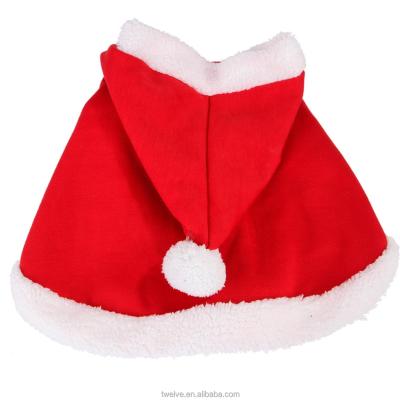 China Selling Dog Santa Pet Christmas Jacket Dog Warm Red Coat Thick Warm Windproof Dog Cloak Viable Warm Clothing for sale