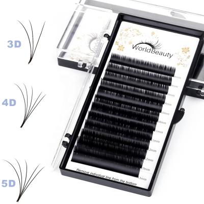 China Wholesale Natural Soft Fan Eyelashes Professional Volume Eyelash Extension Lashes Extension Supplies for sale