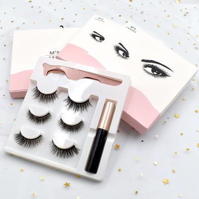 China Wispy Eyelashes 3d Kit Magnet Natural Soft Premium Magnetic Silk Lashes Lashes Kit for sale