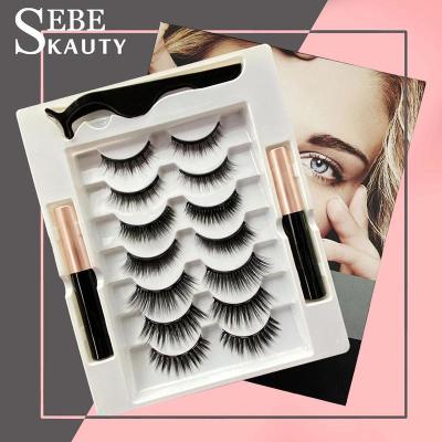 China Soft Natural 7 Pairs 3D Natural Look Kit Mixed Magnetic Eyelashes Magnetic Eyelashes Magnetic Eyelashes for sale