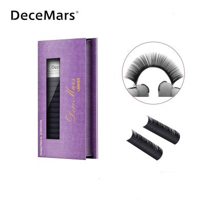 China DeceMars C-D False Eyelashes Natural Soft Thick Black Individual Curvature Grafting Eyelashes Fanning Volume Lash Extensions for sale