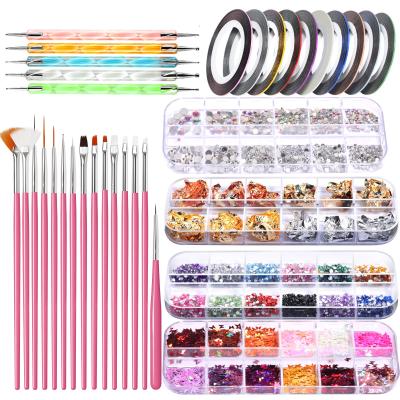 China Easy Apply NEW Design Nail Pen Dotting Tools 3D Nail Art Design Tools Decorations Kit Nail Art for sale