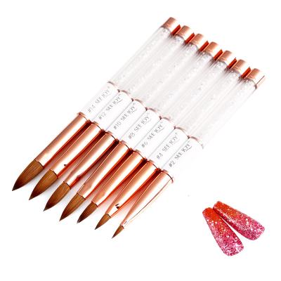 China Beauty Care Make Tools 100% Pure Drawing Phototherapy Pen Nail Diamond Pen Set Crystal Carving Nail Art Pen Kolinsky Hair for sale