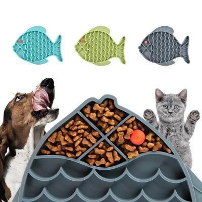 China Viable HOT Pet Sucker Lick To Pad More Style Pet Silicone Mat Anti Clogging Pet Bowl for sale