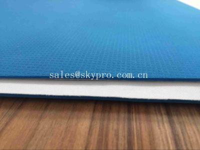 Cina stuoia impermeabile lavabile Eco di yoga del PVC di esercizio stampata abitudine blu spessa della iuta di forma fisica di slittamento di 4mm anti amichevole in vendita