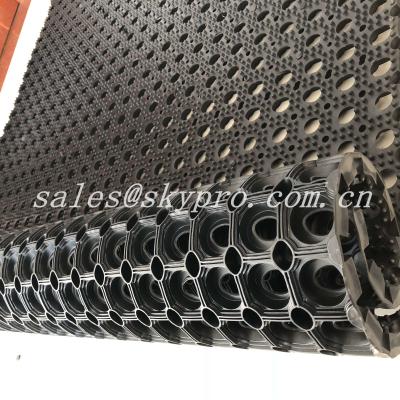 China Residential  Interlocking Perforated Kitchen Floor Rubber Mats Anti Skid Shock Proof for sale