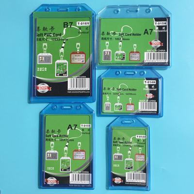 China Vertical ID Badge Holder Bank Credit Card Bus Cards Case Cover Holders Office School Stationery for sale