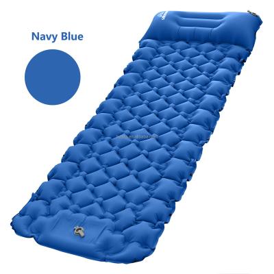 China Quick Inflate Ultralight Camping Pad Inflatable Sleeping Air Mat With Pillow Waterproof Air Mattress for sale