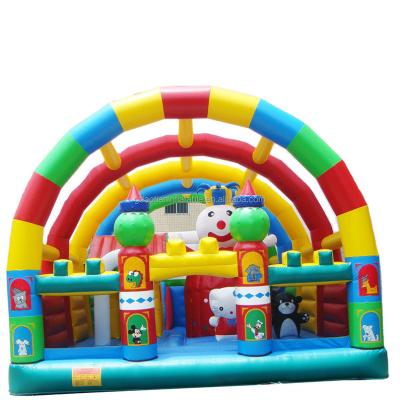 China Household home business park inflatable disco dome jumper for sale rainbow bounce house jungle parent child activities for sale