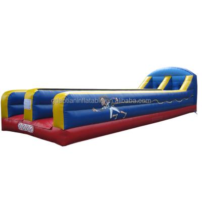 China Inflatable Racetrack Color Field Lane Race Sport Amusement Lane Inflatable Bungee Race Game Small and Medium Outdoor Indoor Double Race for sale