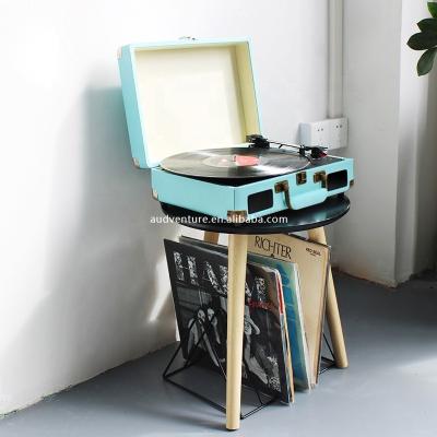 China Retro Portable Built in Vinyl Turntable Stereo Speakers Phonograph Retro Suitcase LP Record Player with 3 Speeds for sale