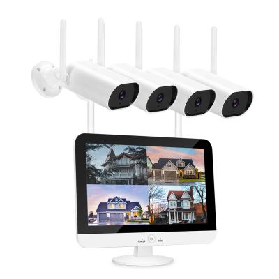 China All-in-one 12.5 inch NIGHT VISION Display and NVR FHD 3MP 4CH WiFi NVR Security Kit Wireless CCTV System for sale