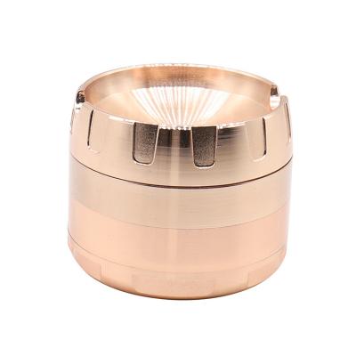 China Smoking Accessories Best Selling Concave 63mm Metal Smoke Smoking Grinder Cigarette Grinder Support Corner 4 Absent Diameter Zinc Alloy Devices for sale