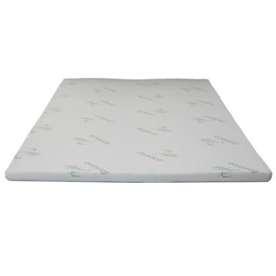 China Foldable Cooling Gel Knitted Memory Foam Mattress Quilted Bamboo Topper With Zipper Cover for sale