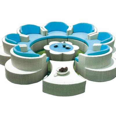 China Waterproof Polyurethane Foam Cushions Rattan Round Chairs for sale