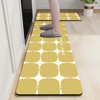 China Washable Anti Slip Professional Printing Pattern Kitchen Floor Mat Set 2 Rubber Restaurant Comfortable Feet Mat Kitchen Mats For Floor for sale