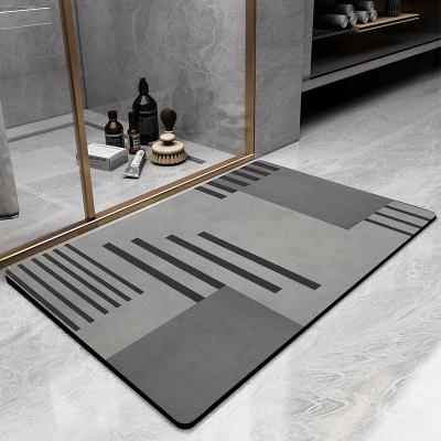 China Sustainable 2022 new style outdoor mat Absorbent non-slip silicone bath mat Design sizes can be customized diatomaceous earth bath mat for sale