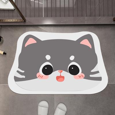 China Sustainable 2022 new outdoor mat style Absorbent non-slip silicone bath mat Design sizes can be customized cute bath mat for sale