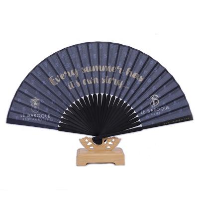 China China direct 9 inch custom white bamboo handheld fans wholesale for sale