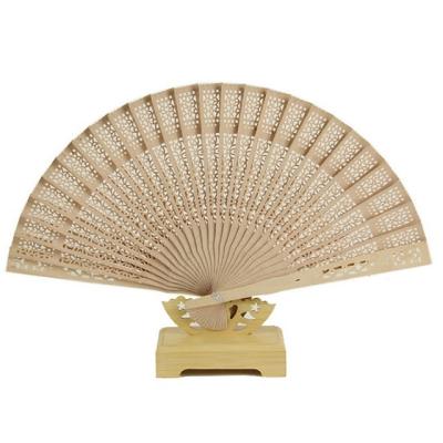 China China 20cm Hot Sale Color Spanish Wooden Hand Held Fan For Wholesale for sale