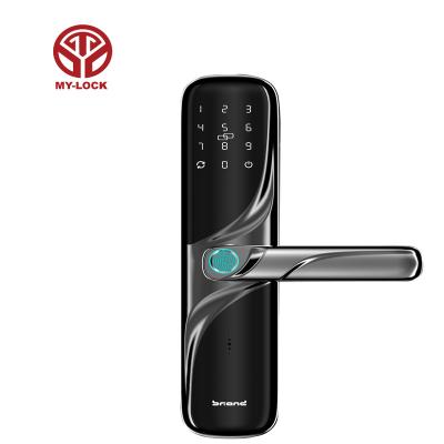 China Modern smart code digital fingerprint automatic door lock for door wifi fingerprint wooden door lock for sale