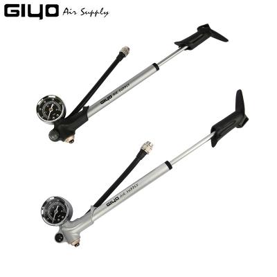 China Low Pressure Giyo GS-02 300Psi Switchable High Pressure/High Volume Aluminum Alloy Suspension Fork | Schrader/Presta Valve Mini Bike Pump With Psi Gauge Tire Bike Bicycle Pump for sale