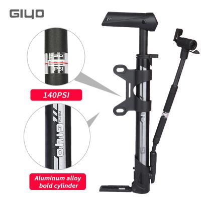 China With Giyo 140psi Floor Standing Bicycle Pump Presta/Schrader Valve MTB Pump Road Portable Recycling Bike Mini Pump Tire Inflator for sale