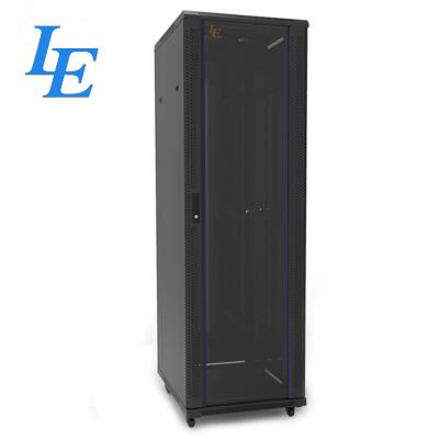 China SPCC Cold Rolled Steel LE Server Rack 19 Inch 24U 42U 47U Floor POS Network Rack Soundproof Cabinet for sale