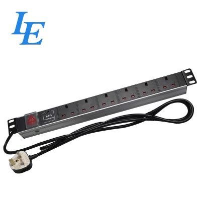 China Switched Electric Power Transmission UK Socket Type Server Rack PDU for sale