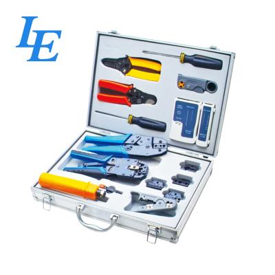 China Coaxial Crimp Punch Strip Cutter Tool Tester Mulit-Purpose Network Tool Kit Set for sale