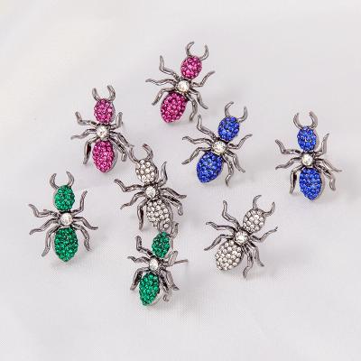 China CLASSIC Small Ant Earrings Crystal Rhinestone Fashion Personality Female Animals Stud Earrings For Women for sale