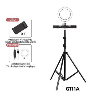 China Meguiar Expandable Extendable Network Ring LED Stand Microphone Table Sound Card Landing Triangle Bracket Live Broadcast Stand for sale