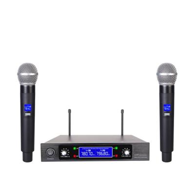 China U-168 Portable Wireless Hot Selling UHF Microphone Professional UHF Wireless Microphone System for Stage and Karaoke Handheld Microphone for sale