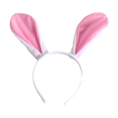 China Wholesale Soft Cute Party Hair Accessories Long Bunny Ears Plush Headbands For Kids for sale