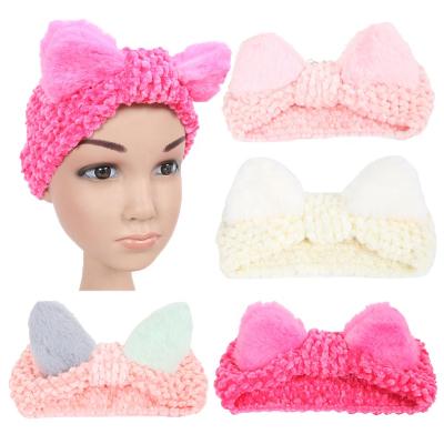 China Fashion Wholesale Children's Hair Accessories Elastic Cat Ears Headband Baby Soft Headband for sale