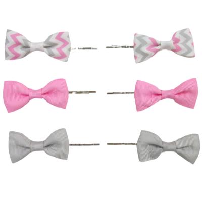 China Custom Popular Kids Hair Decoration Kids Hairpin Ribbon Bow Hair Clips Grosgrain Hair Clips For Baby for sale