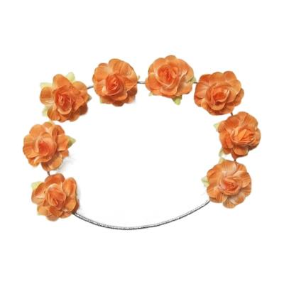 China Fashion Hair Accessories Custom Wedding Party Bridal Headpieces Boho Flower Garland Headband For Women for sale