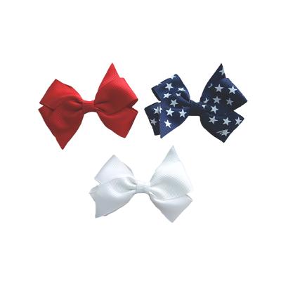 China Wholesale fashion grosgrain ribbon hairpin bow hairpin alligator hair clips for babies for sale