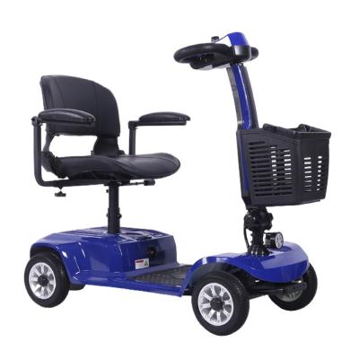 China Hot Selling Unisex Electric Travel 4 Wheels Scooter Older Adult Disabled Mobility Handicapped Folding Scooter For Elders for sale