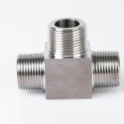 China Water Pipe External Connector Stainless Steel Fittings Malleable 304 Stainless Steel Pipe Fittings Tee for sale