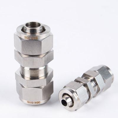 China Wholesale 304SS Stainless Steel 304SS Quick Screw Through Plate Straight Pipe Fittings Adapter Nipple for sale