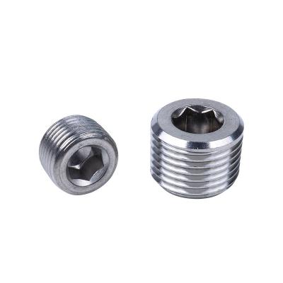 China Stainless Steel 304SS Inner Hexagon 304SS Plug Tapered Male Thread Pipe Socket Plug for sale