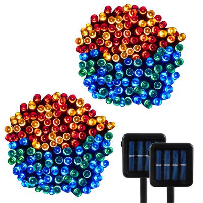 China Fairy String Lights Holiday Party Waterproof Rechargeable 200L Outdoor String Led Solar Christmas Lights for sale