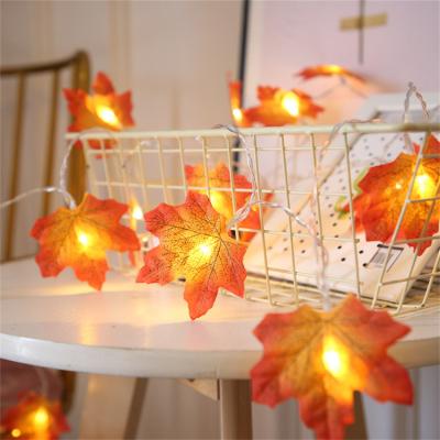 China Decorative Lights Garden Decoration Cheap Micro USB Warm White Synchronized Battery Operated Leaf String Fairy Lights for sale