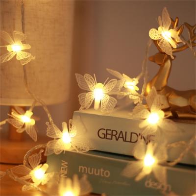 China New Design OEM Decorative Color Changing Holiday Lights USB Battery Operated Hanging Led Butterfly String Lights for sale