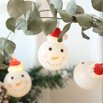 China Decorative Lights Home Decorations String Snowman Waterproof Battery Operated Outdoor Lighted Christmas Lights for sale