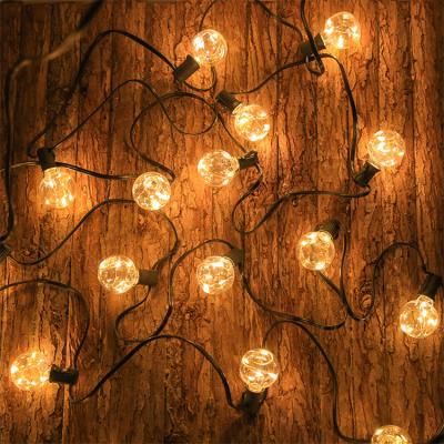 China Waterproof Garden Lights Copper Wire Edison Bulb Garden Tree Led Battery Operated Outdoor Christmas Lights for sale