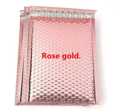 China Mail / Courier / Express 2022 Red Rose / Gold Silver Packaging Shipping Bag Jewelry Package Padded Envelope Bubble Packaging Mailer Bags With Apparel for sale